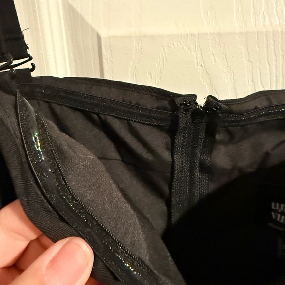 Unique Vintage Elegant Fringe Black Dress - Picture 6 of 7